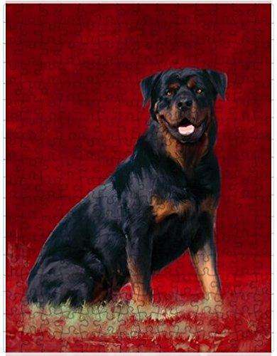 Rottweiler Dog Puzzle with Photo Tin D617