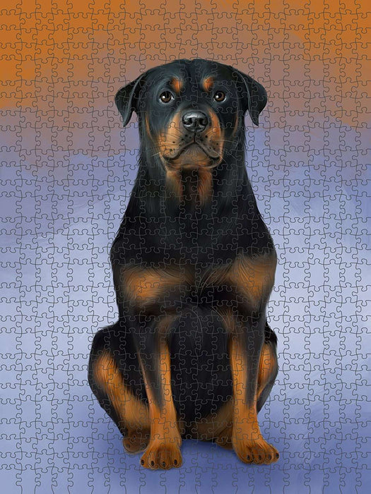 Rottweiler Dog Puzzle with Photo Tin PUZL48912