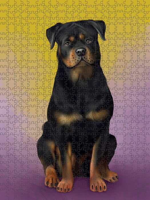 Rottweiler Dog Puzzle with Photo Tin PUZL48921