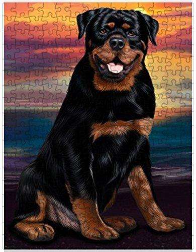 Rottweiler Dog Puzzle with Photo Tin