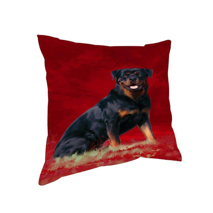 Rottweiler Dog Throw Pillow D486