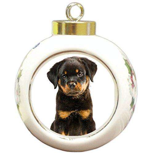 Rottweiler Puppy Christmas Holiday Ornament