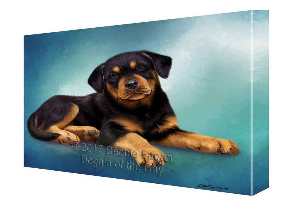 Rottweiler Puppy Dog Canvas Wall Art D084