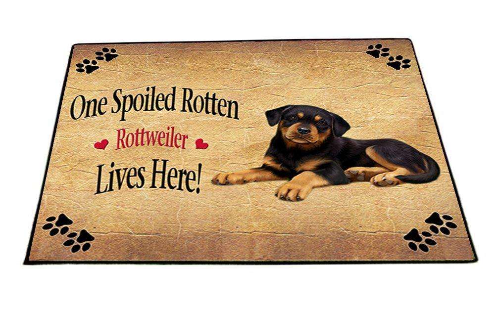 Rottweiler Puppy Spoiled Rotten Dog Indoor/Outdoor Floormat