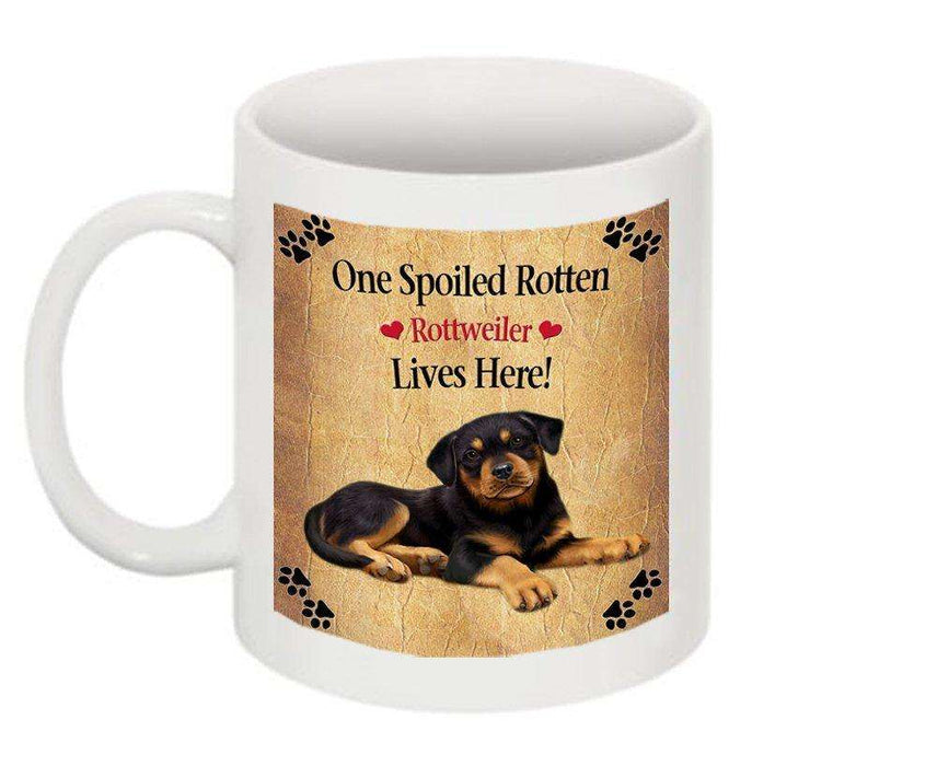 Rottweiler Puppy Spoiled Rotten Dog Mug