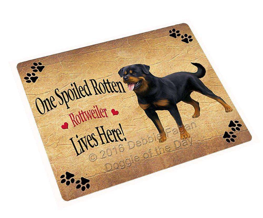 Rottweiler Spoiled Rotten Dog Tempered Cutting Board
