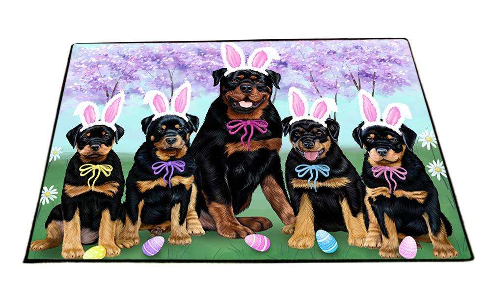 Rottweilers Dog Easter Holiday Floormat FLMS49641