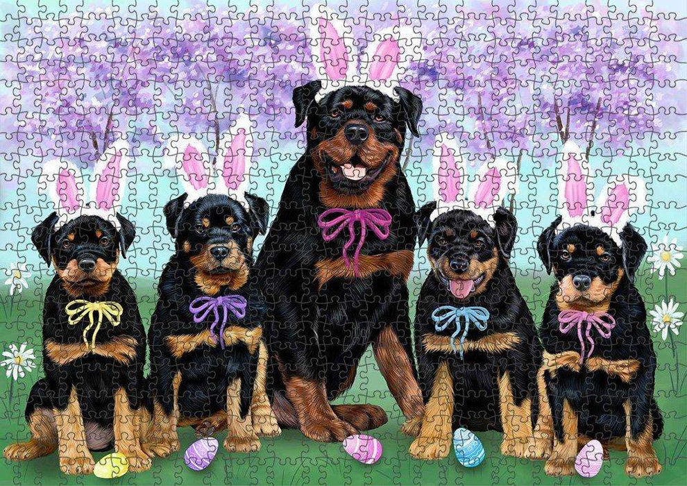 Rottweilers Dog Easter Holiday Puzzle with Photo Tin PUZL51285