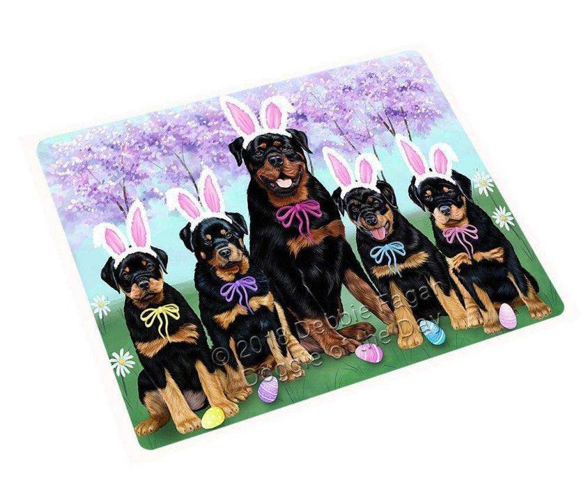 Rottweilers Dog Easter Holiday Tempered Cutting Board C51981