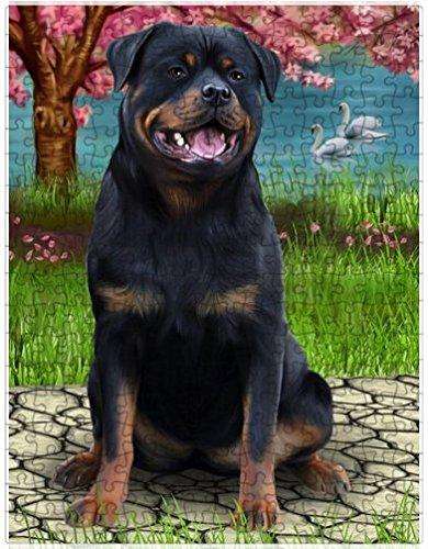 Rottweilers Dog Puzzle with Photo Tin D533
