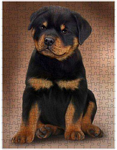 Rottweilers Dog Puzzle with Photo Tin D534