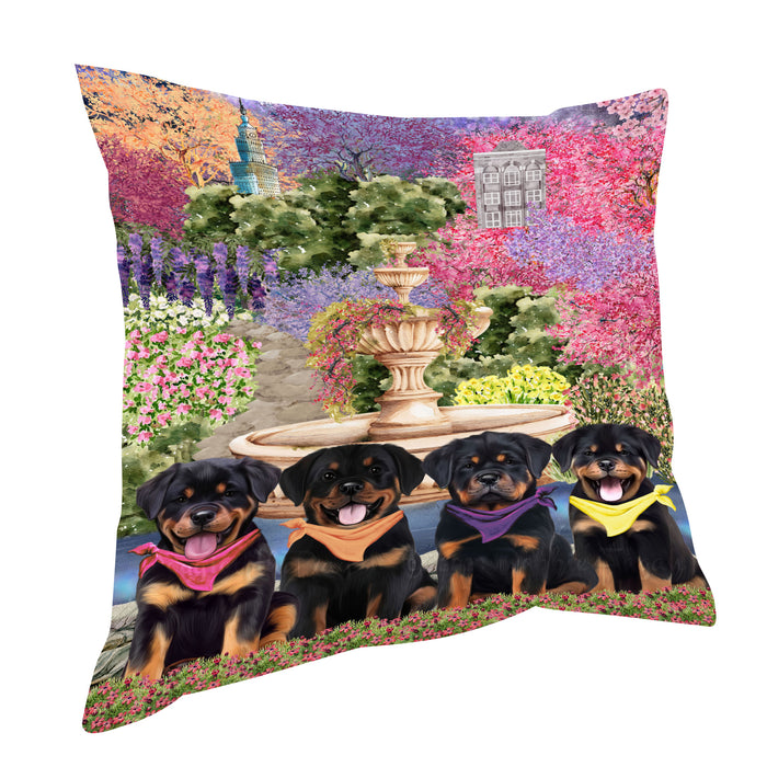 Rottweiler Throw Pillow: Explore a Variety of Designs, Custom, Cushion Pillows for Sofa Couch Bed, Personalized, Dog Lover's Gifts
