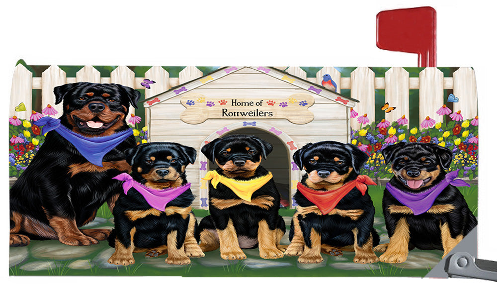 Spring Dog House Rottweiler Dogs Magnetic Mailbox Cover MBC48668
