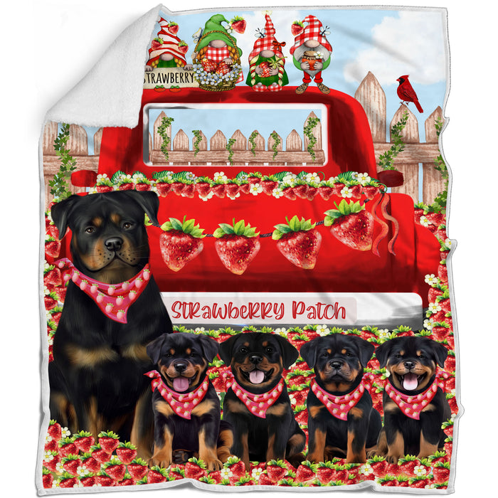 Rottweiler Blanket: Explore a Variety of Designs, Cozy Sherpa, Fleece and Woven, Custom, Personalized, Gift for Dog and Pet Lovers