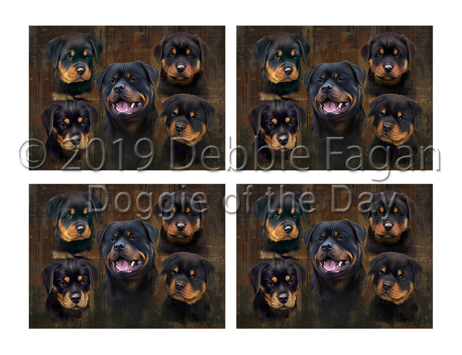 Rustic Rottweiler Dogs Placemat