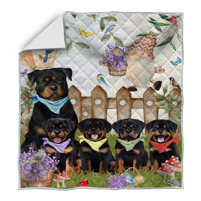 Rottweiler Quilt: Explore a Variety of Bedding Designs, Custom, Personalized, Bedspread Coverlet Quilted, Gift for Dog and Pet Lovers
