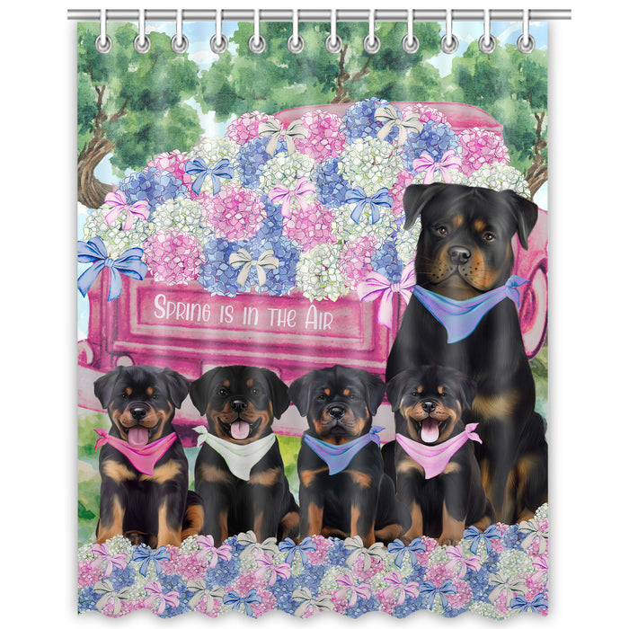 Rottweiler Shower Curtain: Explore a Variety of Designs, Bathtub Curtains for Bathroom Decor with Hooks, Custom, Personalized, Dog Gift for Pet Lovers