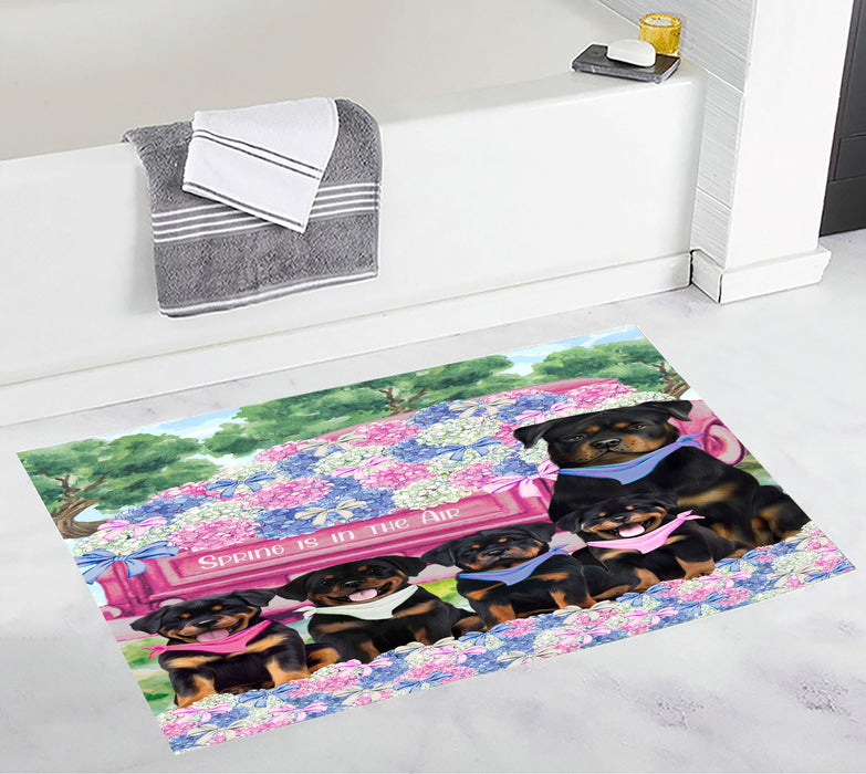 Rottweiler Bath Mat: Explore a Variety of Designs, Custom, Personalized, Anti-Slip Bathroom Rug Mats, Gift for Dog and Pet Lovers