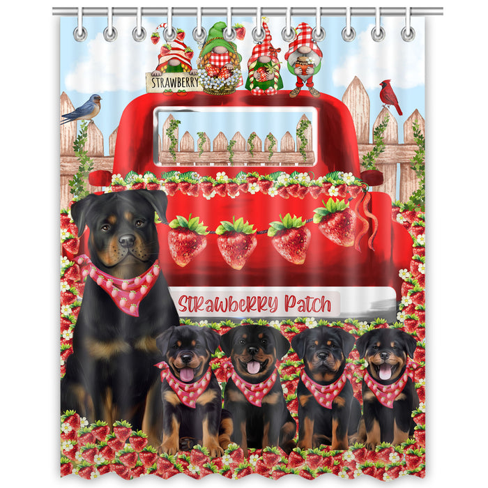 Rottweiler Shower Curtain: Explore a Variety of Designs, Halloween Bathtub Curtains for Bathroom with Hooks, Personalized, Custom, Gift for Pet and Dog Lovers