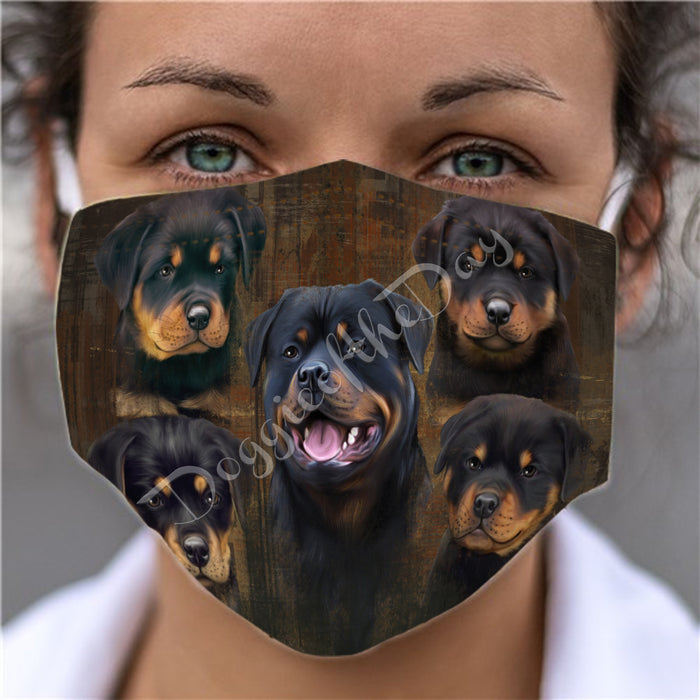 Rustic Rottweiler Dogs Face Mask FM50081