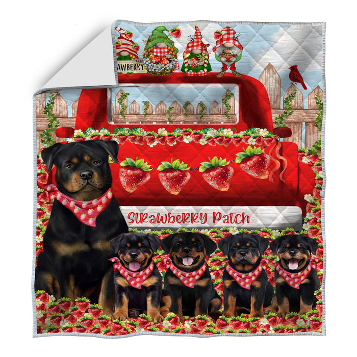 Rottweiler Quilt: Explore a Variety of Personalized Designs, Custom, Bedding Coverlet Quilted, Pet and Dog Lovers Gift