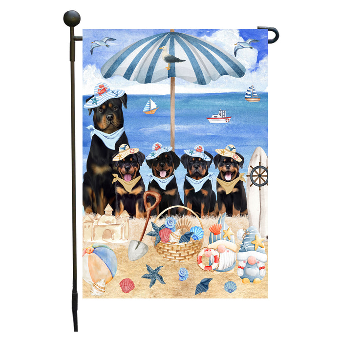 Rottweiler Dogs Garden Flag, Double-Sided Outdoor Yard Garden Decoration, Explore a Variety of Designs, Custom, Weather Resistant, Personalized, Flags for Dog and Pet Lovers