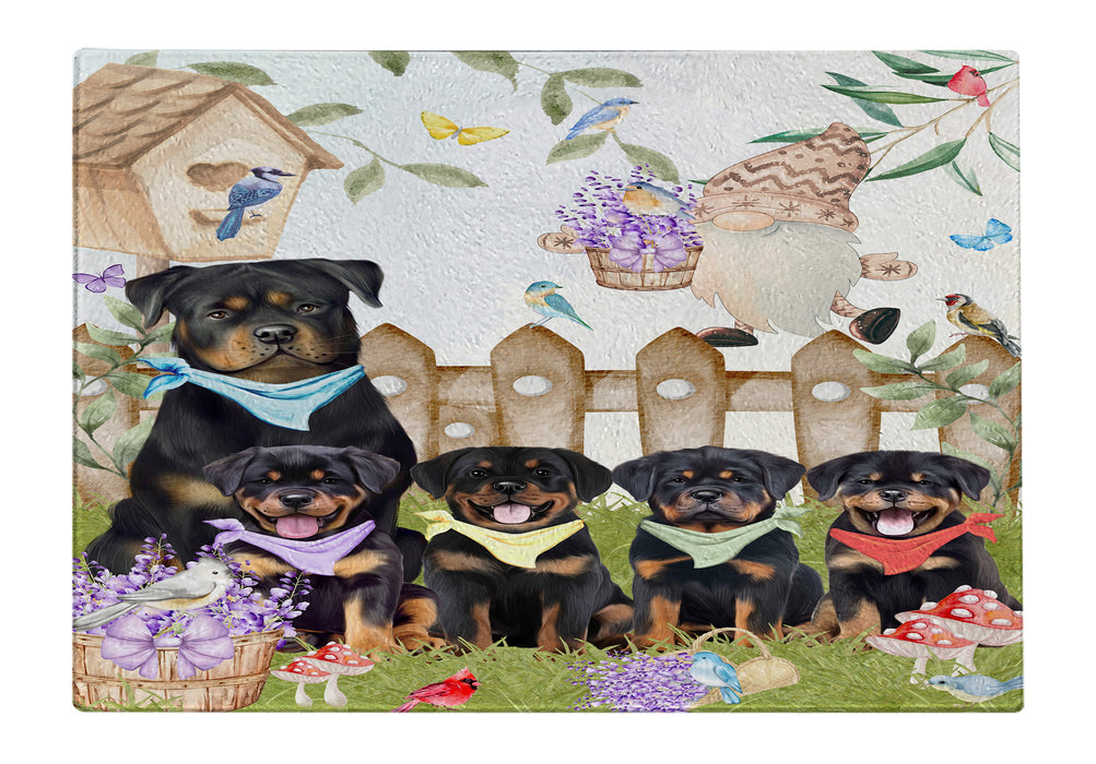Rottweiler Tempered Glass Cutting Board: Explore a Variety of Custom Designs, Personalized, Scratch and Stain Resistant Boards for Kitchen, Gift for Dog and Pet Lovers