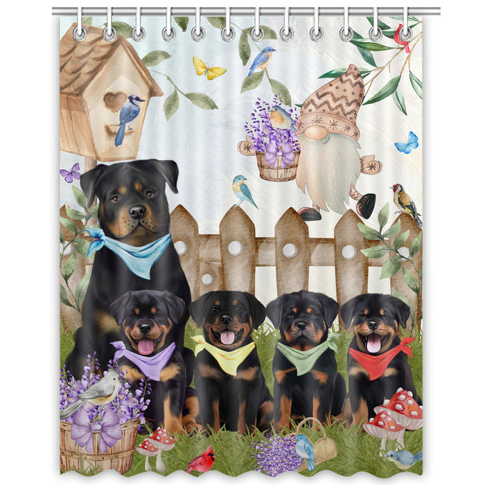Rottweiler Shower Curtain, Explore a Variety of Custom Designs, Personalized, Waterproof Bathtub Curtains with Hooks for Bathroom, Gift for Dog and Pet Lovers