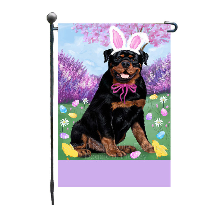 Personalized Easter Holiday Rottwieler Dog Custom Garden Flags GFLG-DOTD-A58972