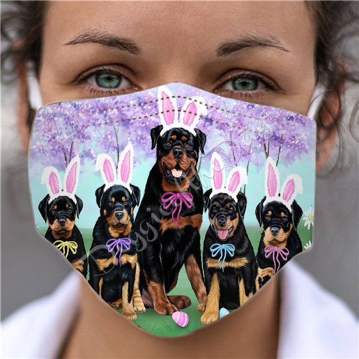 Easter Holiday Rottweiler Dogs Face Mask FM49628