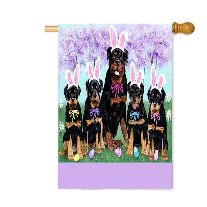 Personalized Easter Holiday Rottwieler Dogs Custom House Flag FLG-DOTD-A59029
