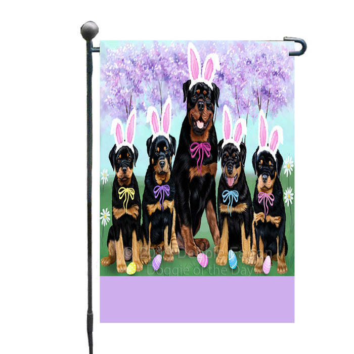 Personalized Easter Holiday Rottwieler Dogs Custom Garden Flags GFLG-DOTD-A58973