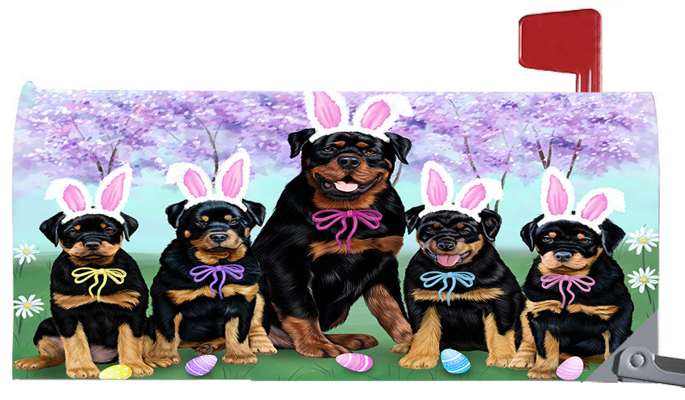 Easter Holidays Rottweiler Dogs Magnetic Mailbox Cover MBC48415