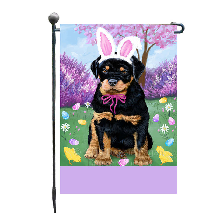 Personalized Easter Holiday Rottwieler Dog Custom Garden Flags GFLG-DOTD-A58974