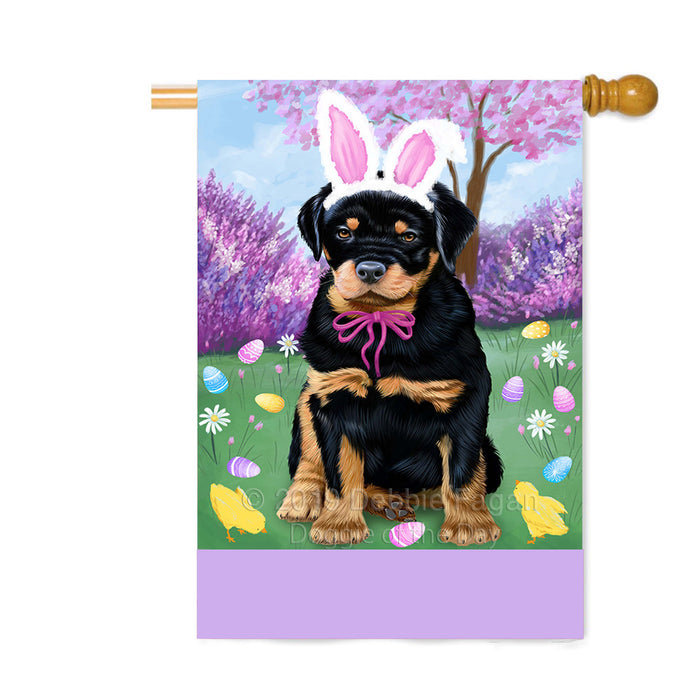 Personalized Easter Holiday Rottwieler Dog Custom House Flag FLG-DOTD-A59030