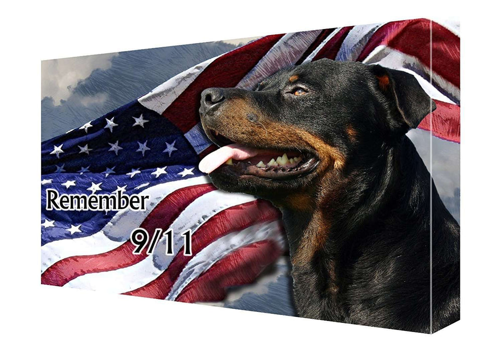 Rotweiller Dog Canvas 18 x 24 Patriotic