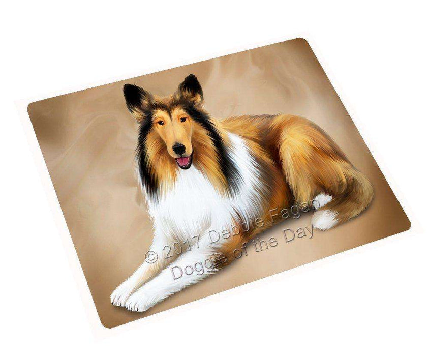 Rough Collie Dog Art Portrait Print Woven Throw Sherpa Plush Fleece Blanket D008
