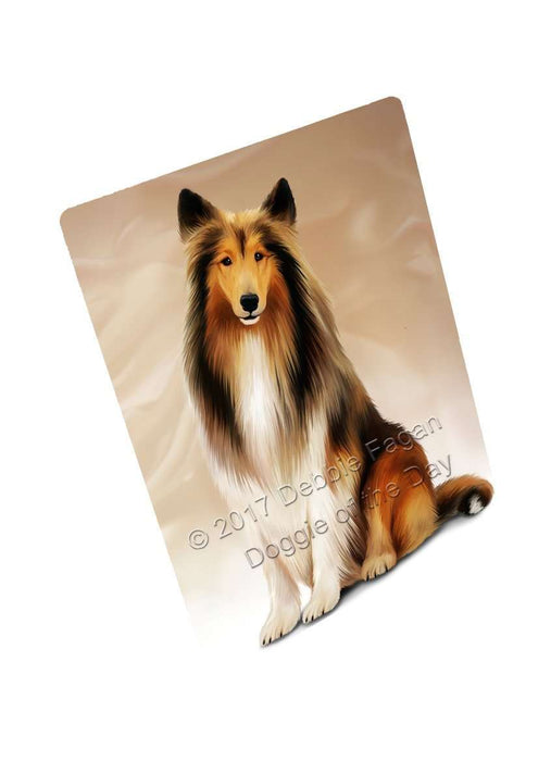Rough Collie Dog Art Portrait Print Woven Throw Sherpa Plush Fleece Blanket D051