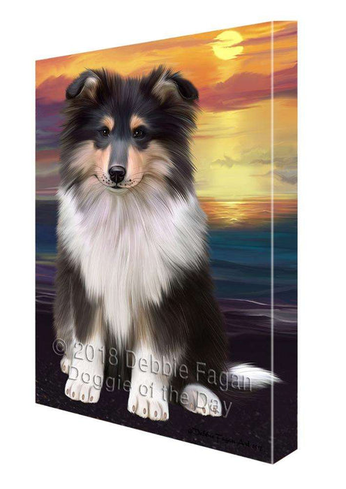 Rough Collie Dog Canvas Print Wall Art Décor CVS110636