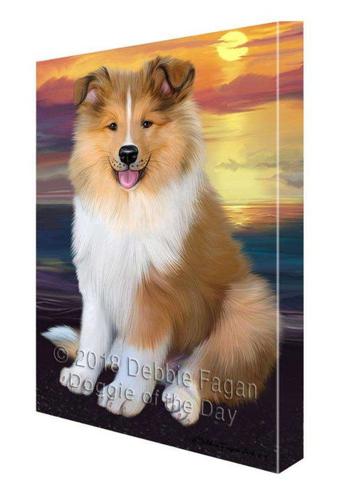 Rough Collie Dog Canvas Print Wall Art Décor CVS110645