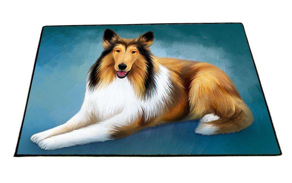 Rough Collie Dog Floormat FLMS48078