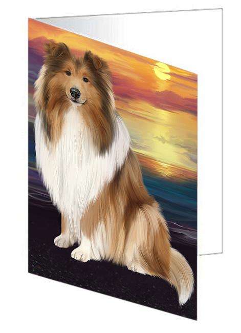 Rough Collie Dog Handmade Artwork Assorted Pets Greeting Cards and Note Cards with Envelopes for All Occasions and Holiday Seasons GCD68282