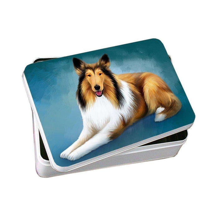 Rough Collie Dog Photo Storage Tin PITN48086