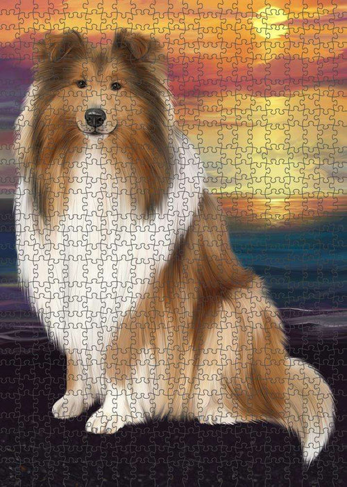 Rough Collie Dog Puzzle with Photo Tin PUZL86160