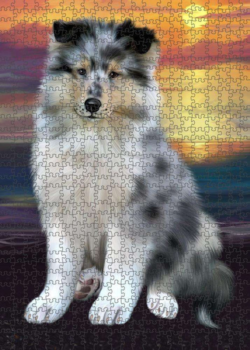 Rough Collie Dog Puzzle with Photo Tin PUZL86168