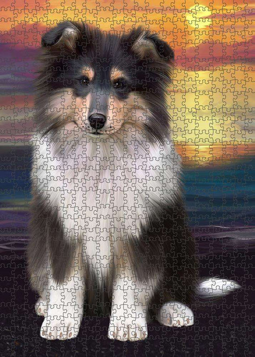 Rough Collie Dog Puzzle with Photo Tin PUZL86172