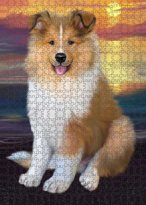 Rough Collie Dog Puzzle with Photo Tin PUZL86176