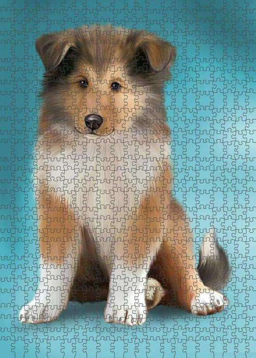 Rough Collie Dog Puzzle with Photo Tin PUZL86180