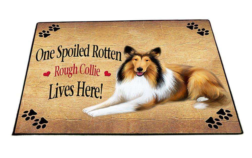 Rough Collie Spoiled Rotten Dog Indoor/Outdoor Floormat