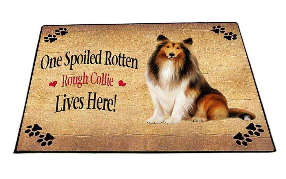 Rough Collie Spoiled Rotten Dog Indoor/Outdoor Floormat